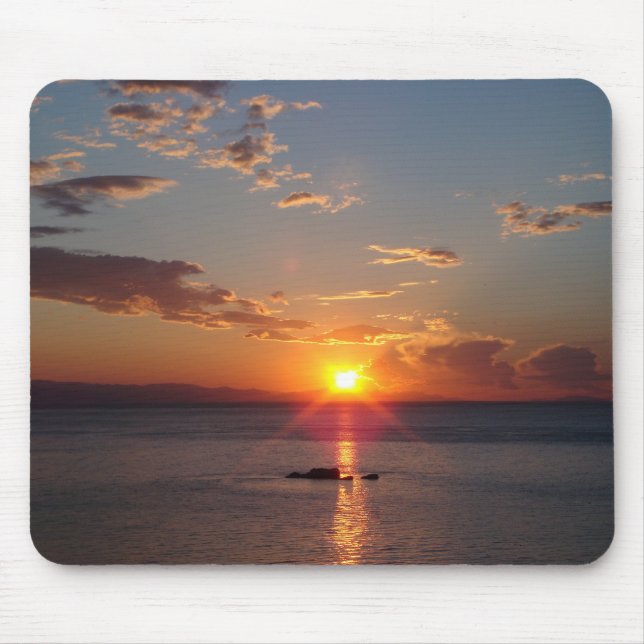 Sunrise Over the Ocean Mouse Pad (Front)