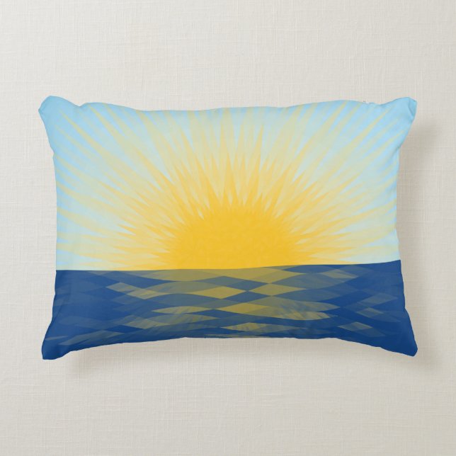 Sunrise over the Ocean New Beginnings Accent Pillow (Front)