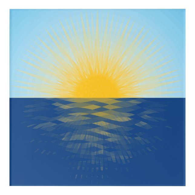 Sunrise over the Ocean New Beginnings Acrylic Print (Front)