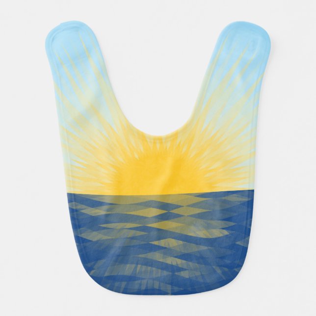 Sunrise over the Ocean New Beginnings Baby Bib (Front)