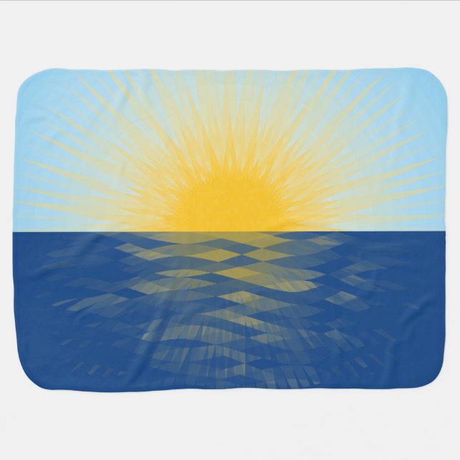 Sunrise over the Ocean New Beginnings Baby Blanket (Horizontal)
