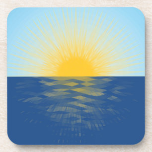 Sunrise over the Ocean New Beginnings Beverage Coaster