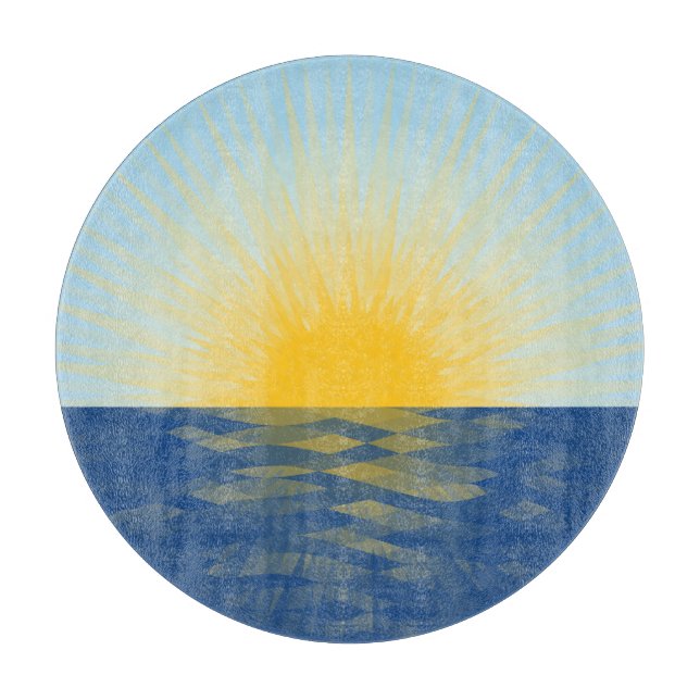 Sunrise over the Ocean New Beginnings Cutting Board (Front)
