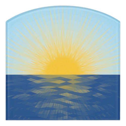 Sunrise over the Ocean New Beginnings Door Sign