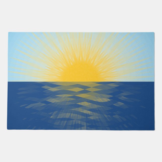 Sunrise over the Ocean New Beginnings Doormat (Front)