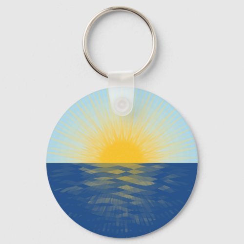 Sunrise over the Ocean New Beginnings Keychain