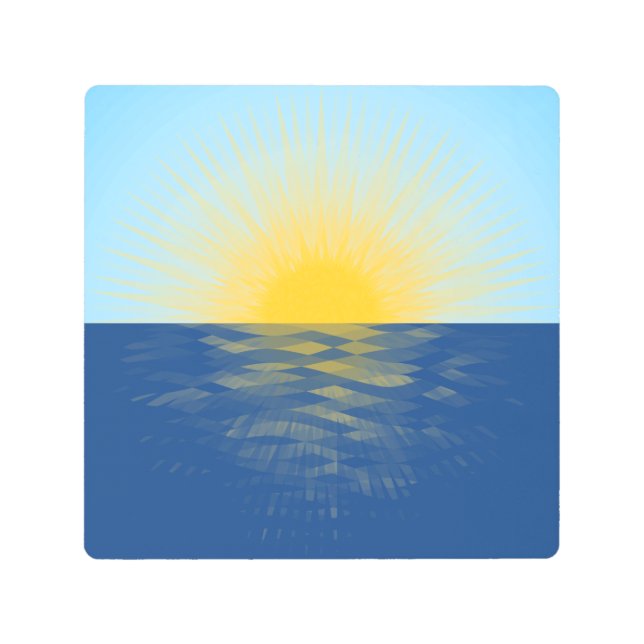 Sunrise over the Ocean New Beginnings Metal Print (Front)