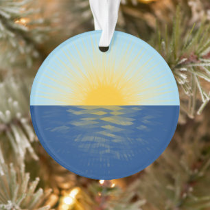 Sunrise over the Ocean New Beginnings Ornament