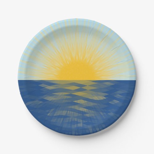 Sunrise over the Ocean New Beginnings Paper Plates