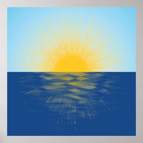 Sunrise over the Ocean New Beginnings Poster