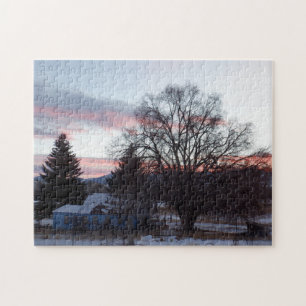 Sunrise over the Ranch House Jigsaw Puzzle