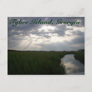 Sunrise over the Salt Marsh Tybee Island, GA Postcard