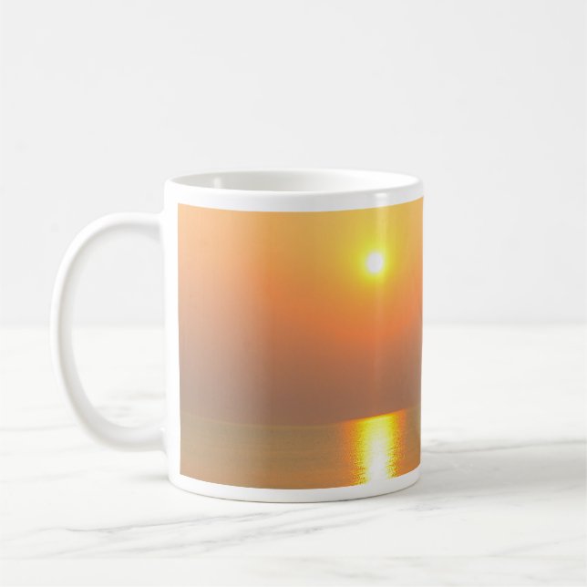 Sunrise over the sea. Classic White Mug (Left)
