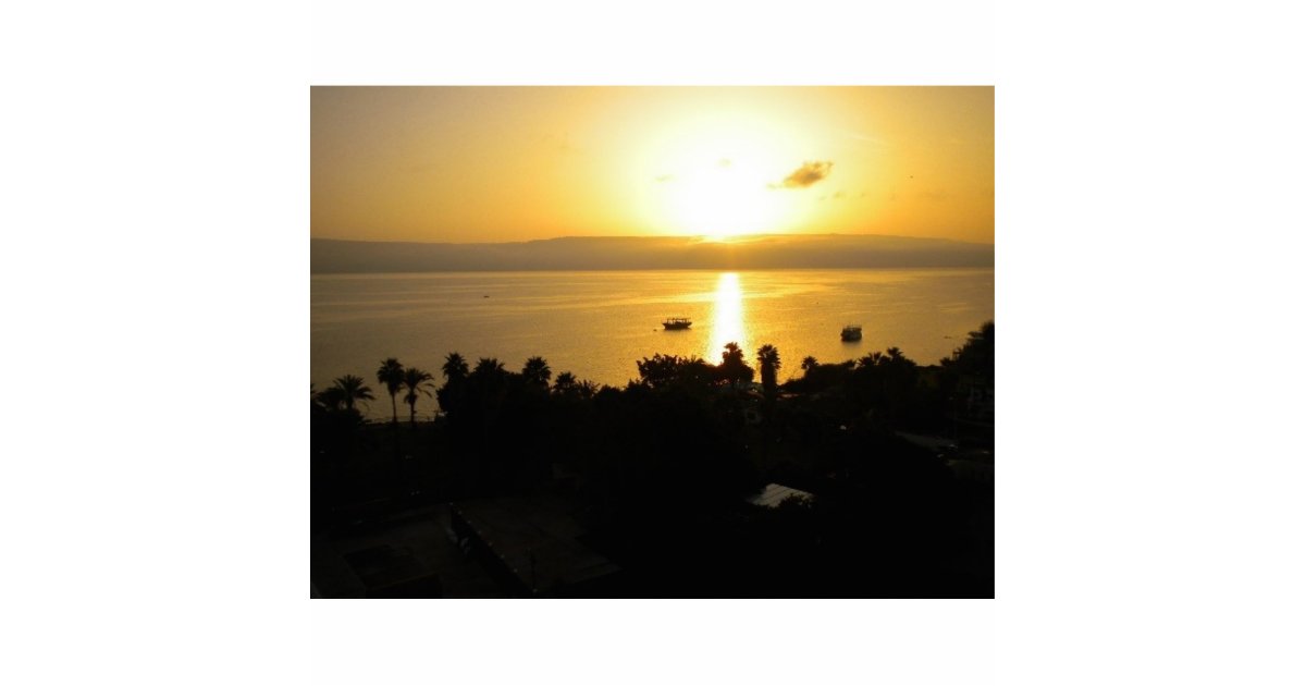 Sunrise over the Sea of Galilee Photo Sculpture