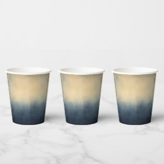 Sunrise Over the Skyline – Abstract Gradient City  Paper Cups