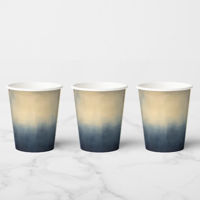 Sunrise Over the Skyline – Abstract Gradient City  Paper Cups (Multi)