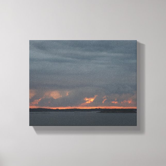 Sunrise Over The Stockholm Archipelago. Canvas Print (Front)