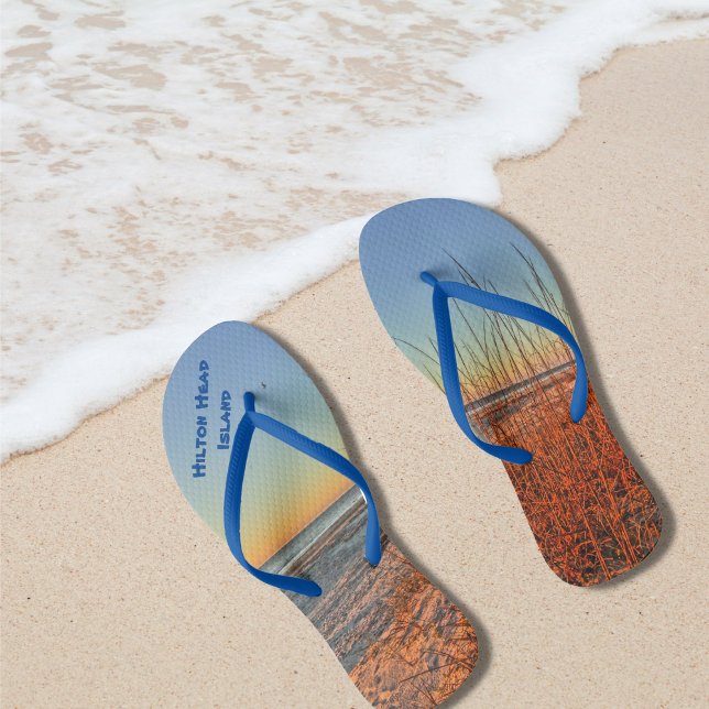 Sunrise Over The Surf! Hilton Head Island, SC Flip Flops (Creator Uploaded)