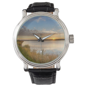 Sunrise Over Wetlands At Arrowwood National Watch