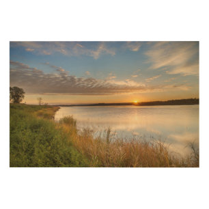 Sunrise Over Wetlands At Arrowwood National Wood Wall Decor