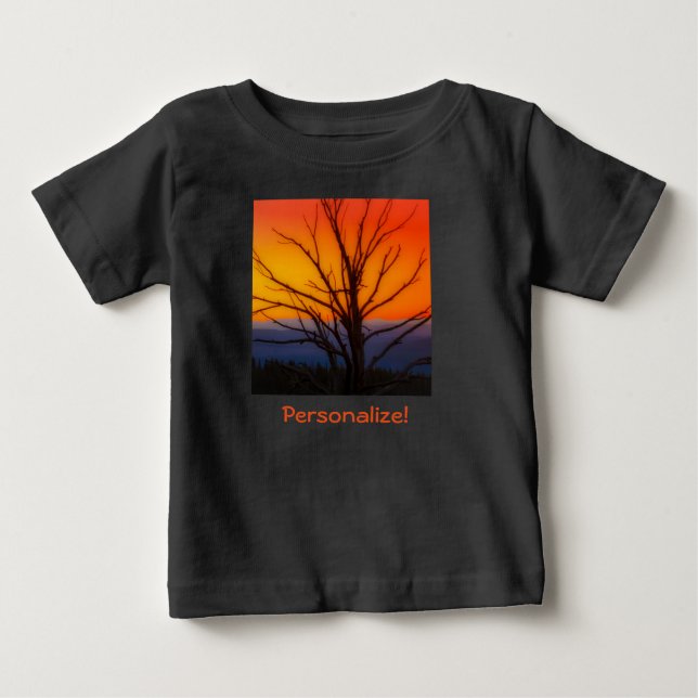 Sunrise Over Yellowstone National Park Design Baby T-Shirt (Front)