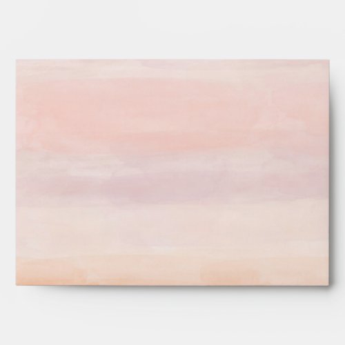 Sunrise Peach Blush Pink Tie Dye Watercolor Ombre Envelope