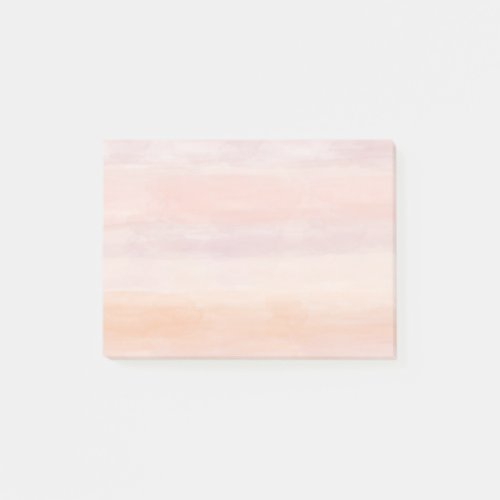 Sunrise Peach Blush Pink Tie Dye Watercolor Ombre Post_it Notes