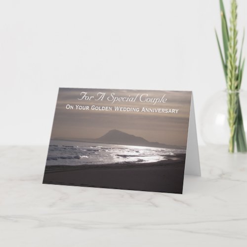 Sunrise Personalised 50th Wedding Anniversary Card