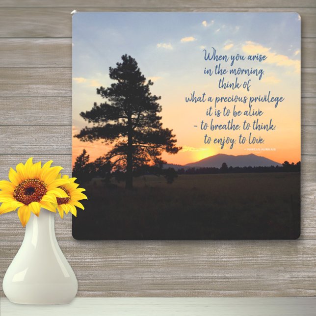 Sunrise Photograph Inspirational Gratitude Quote Metal Print (Creator Uploaded)