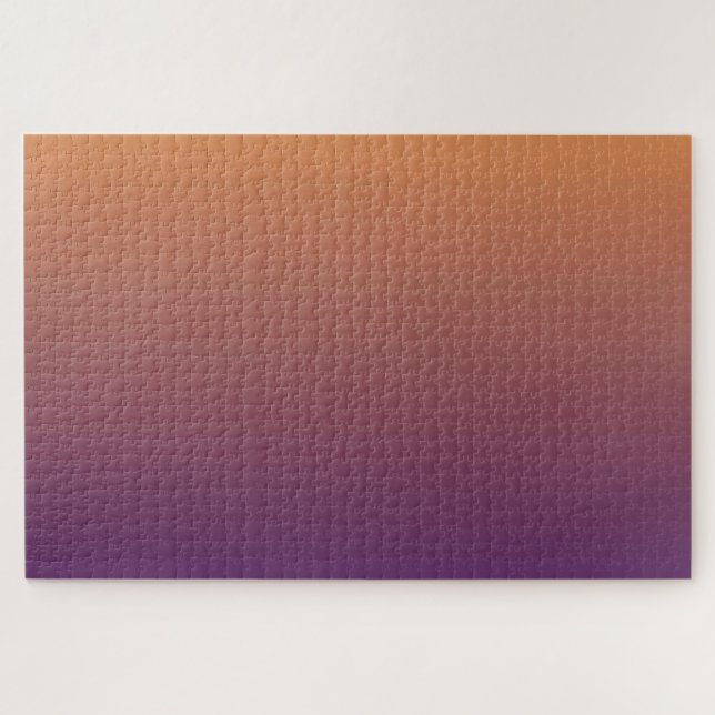 Sunrise - Purple to Peach Subtle Gradient Minimal Jigsaw Puzzle (Horizontal)