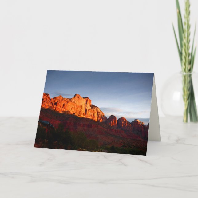 Sunrise, Red Rocks Utah Blank Greeting Card (Front)