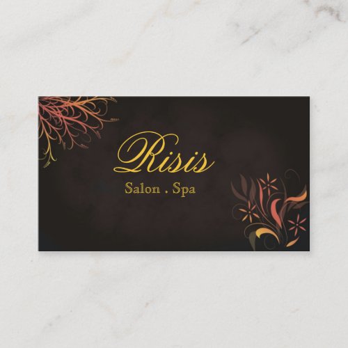 Sunrise Red Yellow Orange Business Card Salon Spa