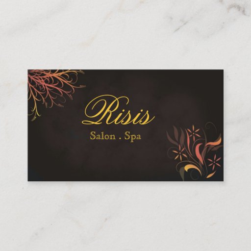Customizable Sunrise Red Yellow Orange Business Card Salon Spa