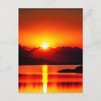Sunrise Reflecting Over a Lake