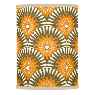 Sunrise retro flower - Orange & brown Lamp Shade
