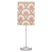 Sunrise retro flower - pink & brown table lamp (Front)