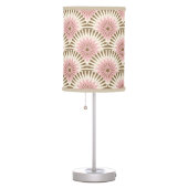 Sunrise retro flower - pink & brown table lamp (Right)