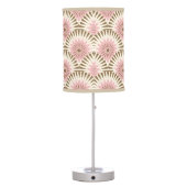 Sunrise retro flower - pink & brown table lamp (Back)