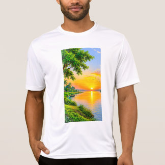 Sunrise River Landscape T-Shirt