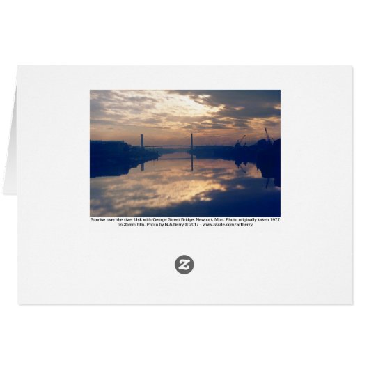 Sunrise, River Usk, Newport, Mon. November 1977 (Back Horizontal)