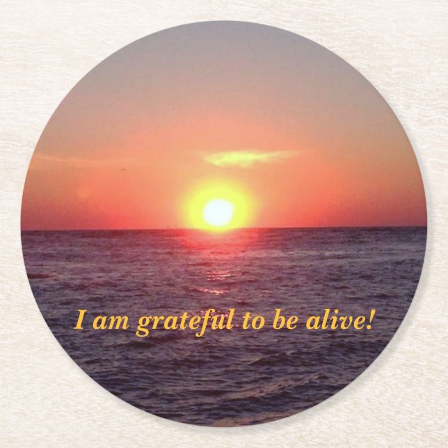 Sunrise Round Coaster (Front)