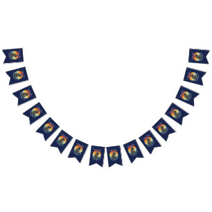 Sunrise Rum Skeleton Party Pirate Bunting Flags