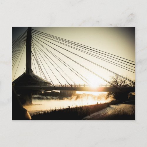 Sunrise Saint Boniface Bridge 01 Postcard