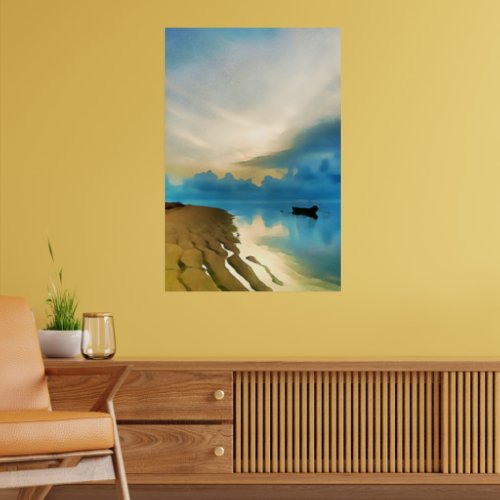 Sunrise Sanur Misty Morning Poster