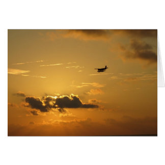 Sunrise & seaplane in the Maldives Cards