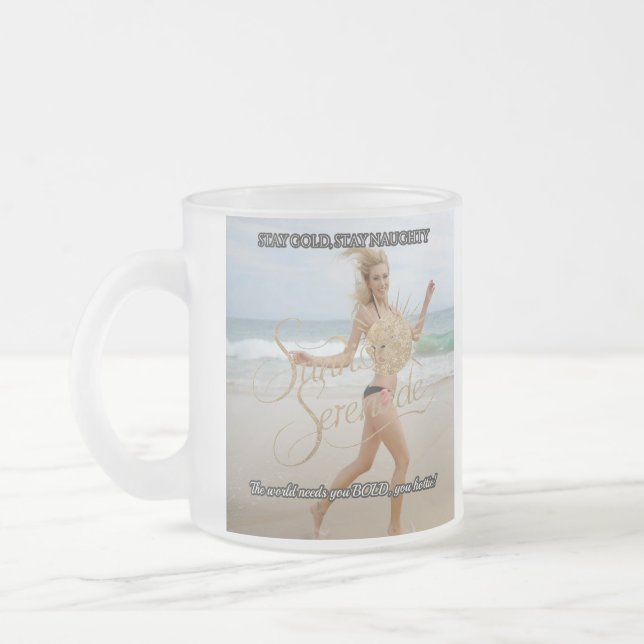 Sunrise Serenade 1 Frosted Glass Coffee Mug (Left)