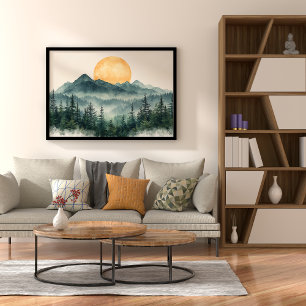 Sunrise Serenity Zen Minimalist Wall Art