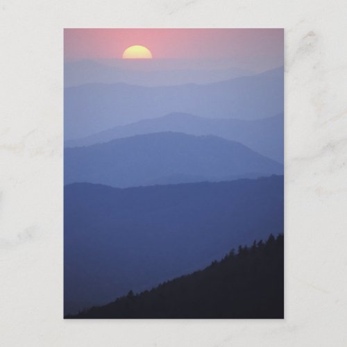 Sunrise Southern Appalachian Mountains Great Postcard