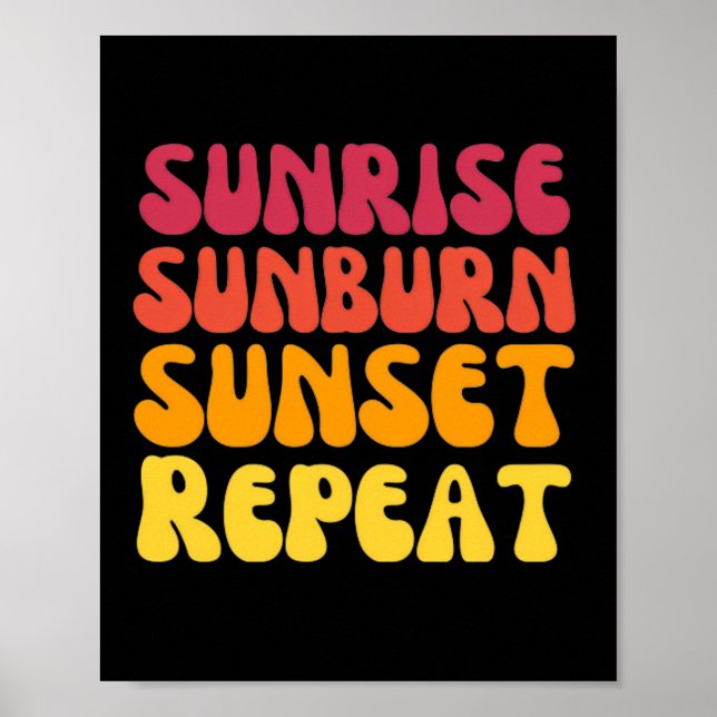 Sunrise sunburn sunset repeat poster (Front)