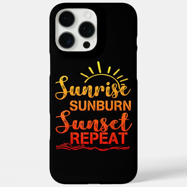 Sunrise Sunburn Sunset Repeat Retro Summer Case-Mate iPhone Case (Back)